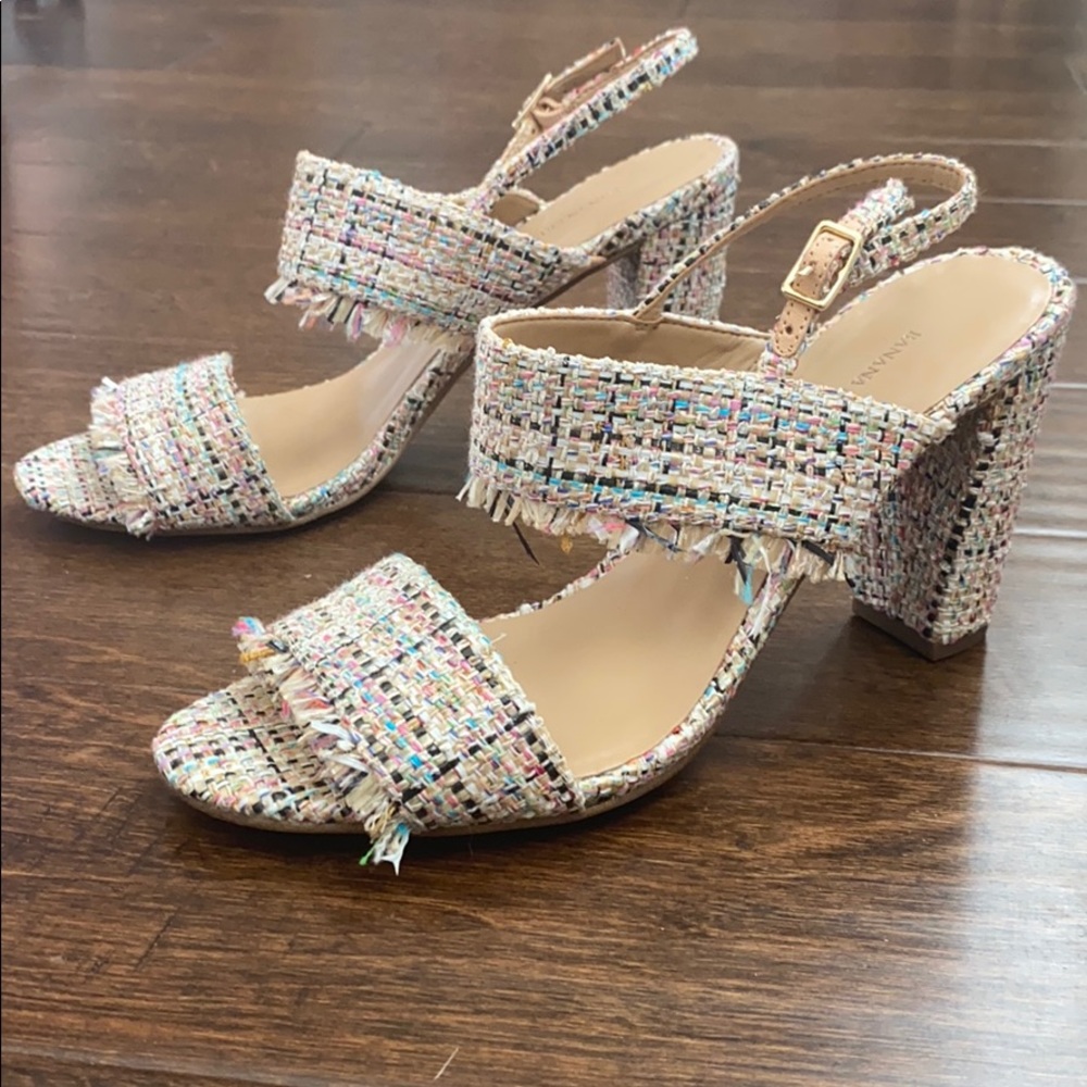 Tweed sandals